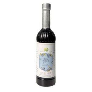 a bottle of blueberry flavor syrup