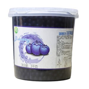 a cans of 3kg blueberry flavor popping boba