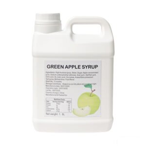 a jar of greenapple flavor concentrate juice