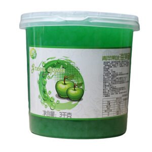 a cans of 3kg greenapple flavor popping pearls