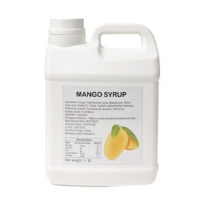 a jar of mango flavor concentrate juice