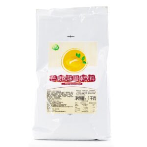 A 1kg bag of mango flavor milk tea powder