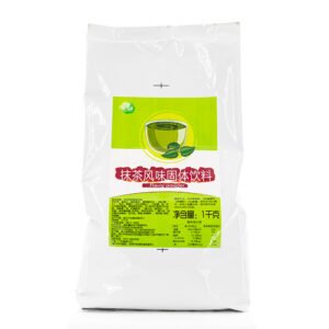 A 1kg bag of matcha flavor milk tea powder