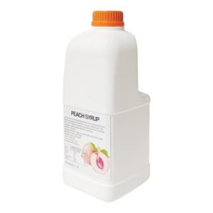 a jar of peach flavor concentrate juice