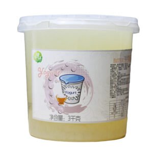 a cans of 3kg yogurt flavor popping pearls