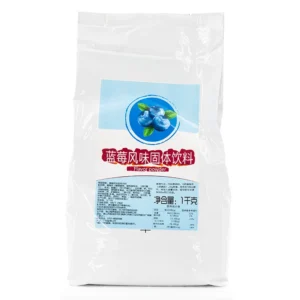 A 1kg bag of blueberry flavor milk tea powder