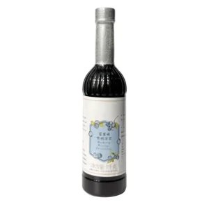 a bottle of blueberry flavor syrup