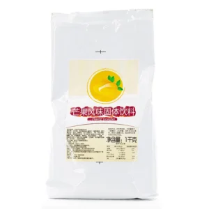 A 1kg bag of mango flavor milk tea powder